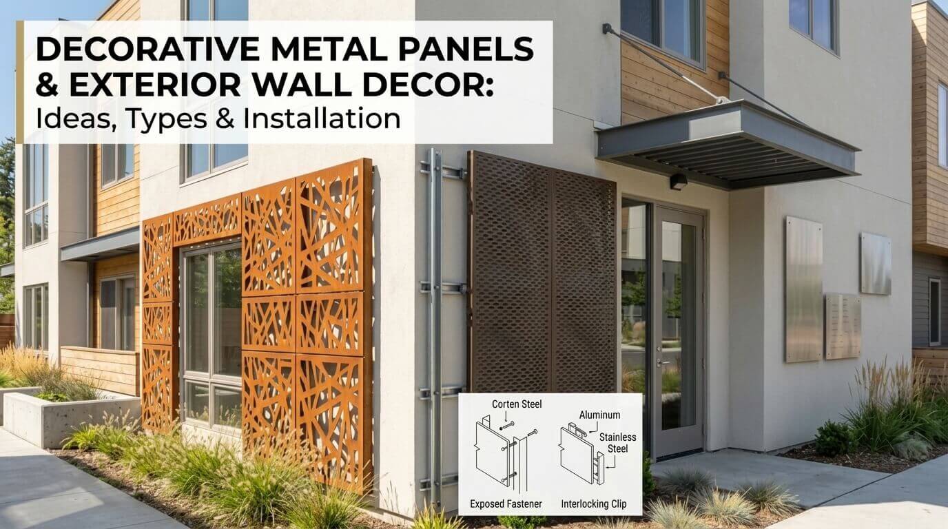 Decorative Metal Panels & Exterior Wall Decor: Ideas, Types & Installation