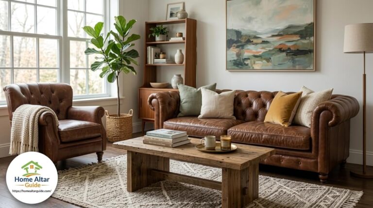 Brown Leather Furniture Living Room Decorating Ideas