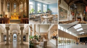 Church, Classroom & Castle Interior Decorating: Public & Institutional Spaces