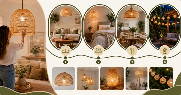 Decorating with Rattan Lights: How to Create Warm, Boho Ambiance at Home